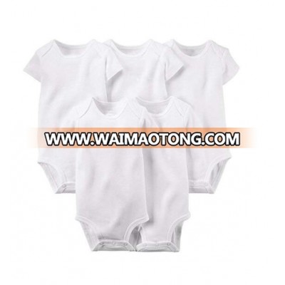 Unisex Baby 5-Pack Short-Sleeve White Onesie baby romper set