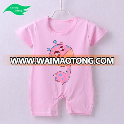 2017 Wholesale cotton fashion printing newborn baby rompers / jumpsuit / bodysuit