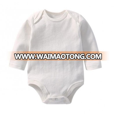 Long sleeve 100% cotton plain baby clothes romper baby onesie